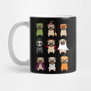 Pugs Halloween Funny Pugs Costume Mug